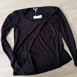 James Perse Black Long Sleeve Shirt